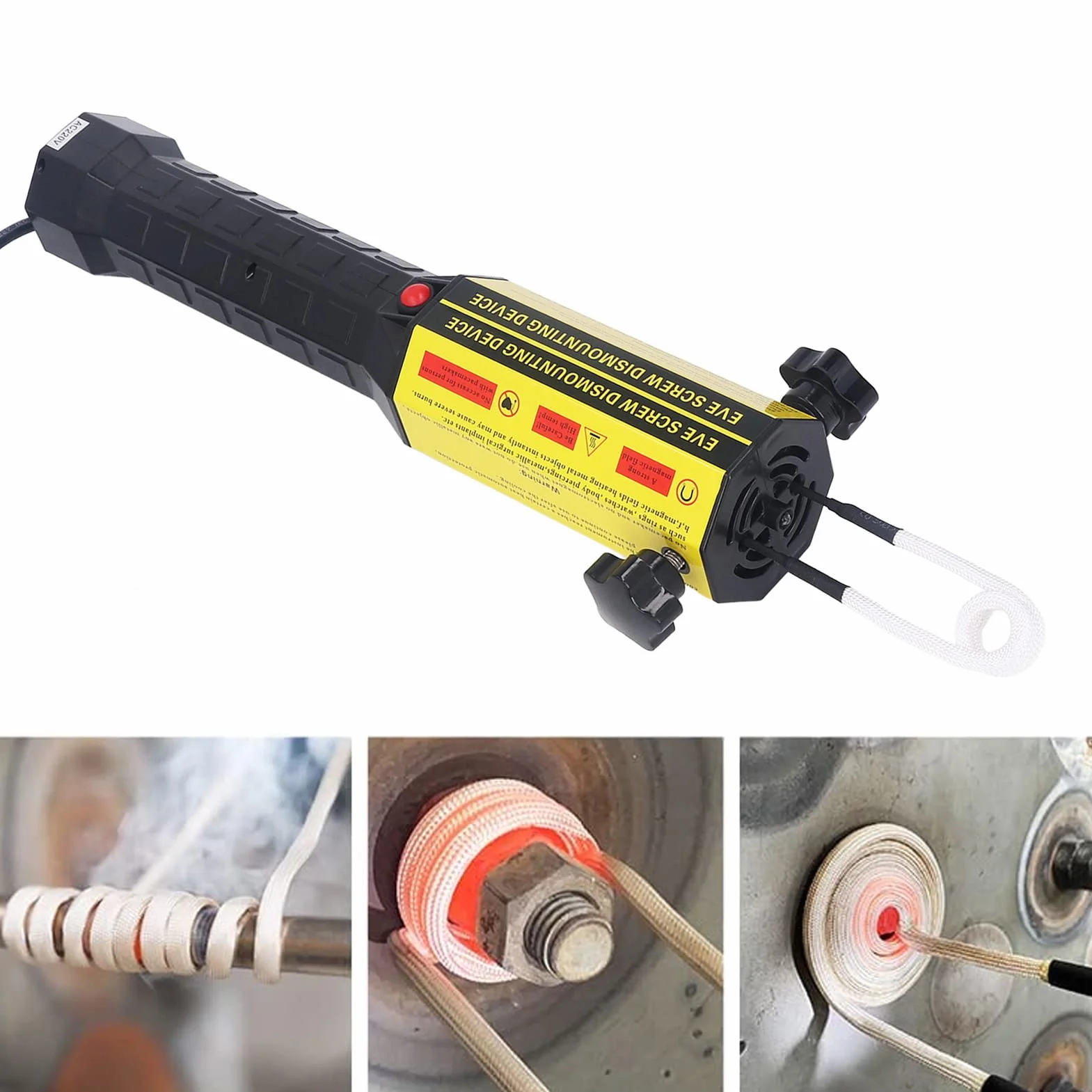10 Cewek Magnetyczna Nagrzewnica Indukcyjna Wentylator Chłodzący i Ochrona Przed Przegrzaniem Elektromagnetyczna Nagrzewnica Indukcyjna ze światłem LED