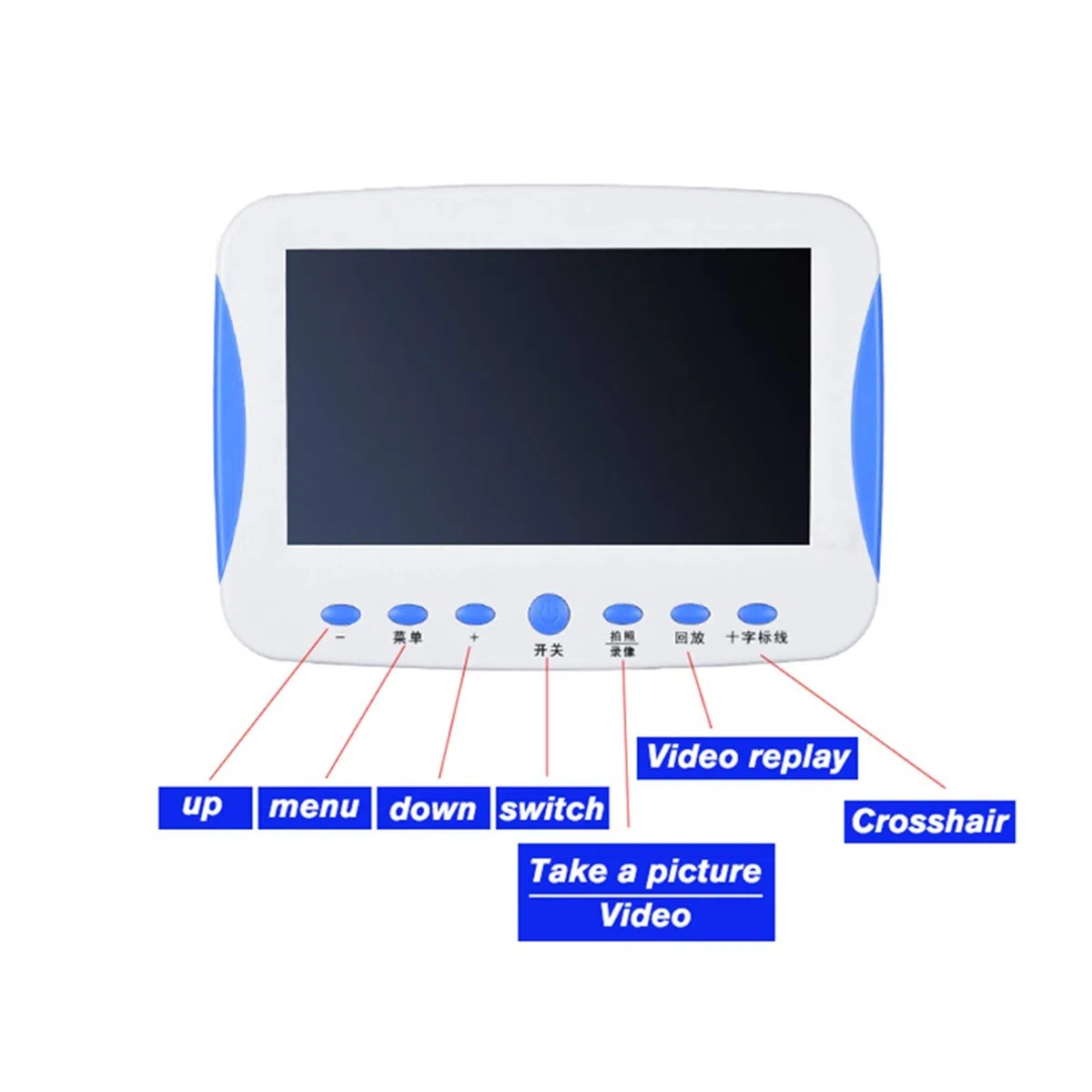 Mikroskop cyfrowy, Biologiczna mikroskop laboratoryjna, 7-calowy LCD Digital HD Conformal Conformator Gospodarowania ZOOM 2000X USB LED + Torba + Karta SD może przechowywać filmy i zdjęcia