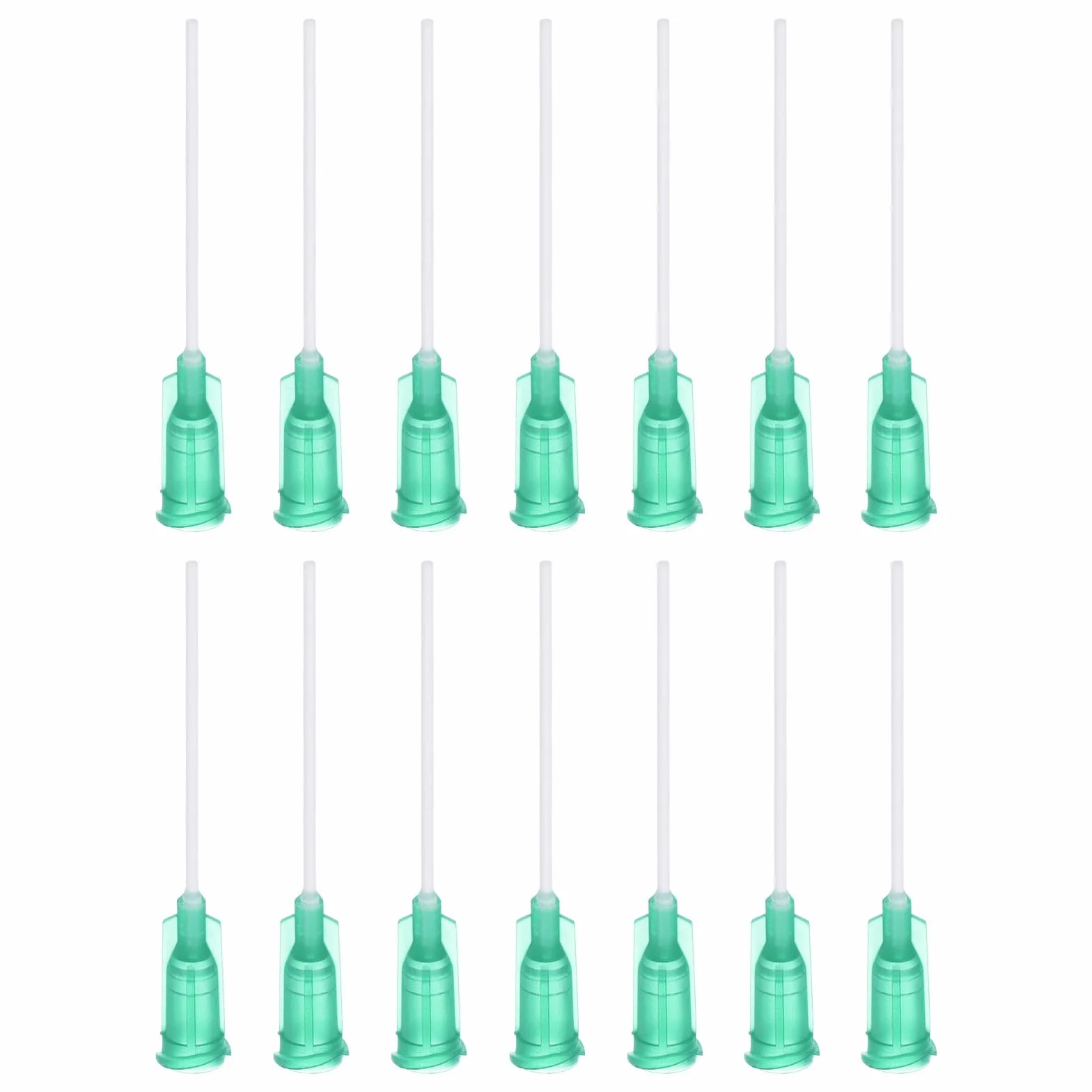 QUARKZMAN 50 sztuk igieł z tworzywa sztucznego 18 G z tworzywa sztucznego z końcówką Luer-Lock, 1,5" rurka igłowa PTFE, PP odporna na wysokie temperatury końcówka z tworzywa sztucznego do pistoletu do