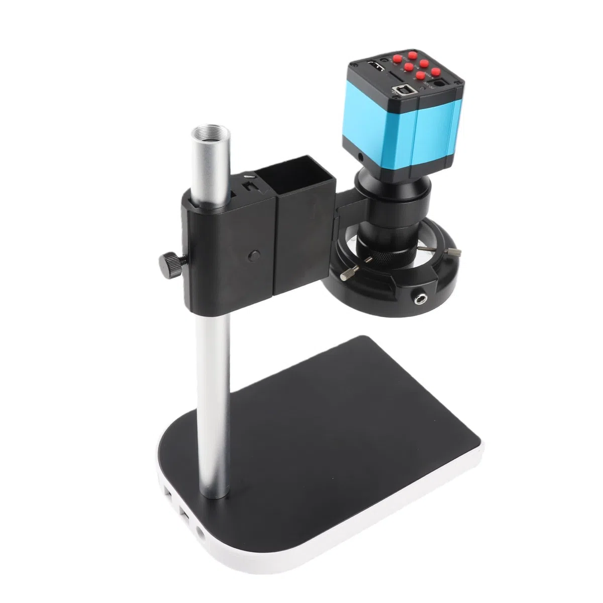 Digitalmikroskop 14MP HDMI High Definition Lab Handheld-Digitalmikroskope USB C-Mount-Mikroskop-Kameraadapter(EU Plug)