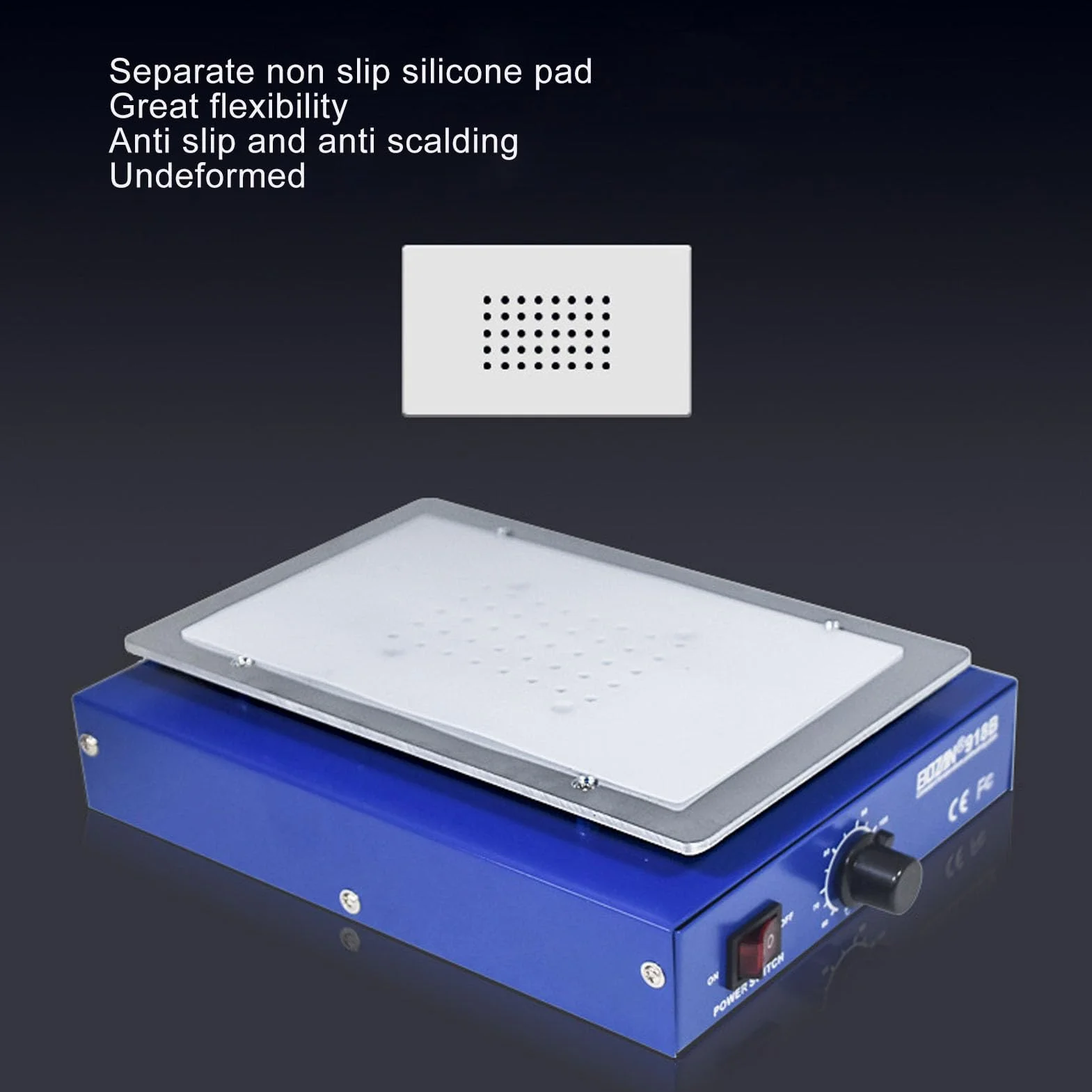 450 W Płyta Grzejna do Lutowania LED Mikrokomputer Elektryczna Stacja Lutownicza Wstępne Podgrzewanie Płyta Grzejna Spawacza, Wstępne Podgrzewanie ze Stopu Aluminium (Wtyczka UE