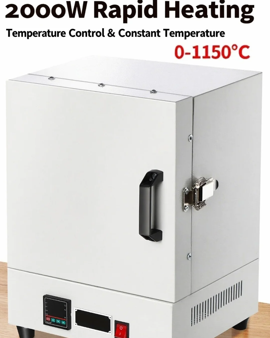 Elektryczny piec muflowy laboratoryjny ceramiczny o mocy 2000 W, 0-1150°C, elektryczny piec muflowy laboratoryjny zamknięty, zamknięty piec wysokotemperaturowy, piece elektryczne ze zintegrowanym