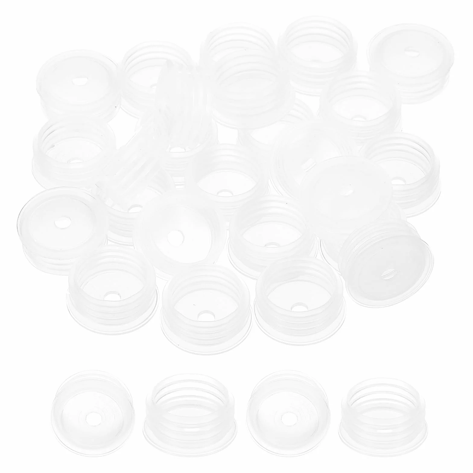 PATIKIL Adapter do butelek 19 mm, 25 szt. adapter do butelek do dozowników doustnych, płynny olej, plastikowe, szklane butelki, korek, przezroczysty