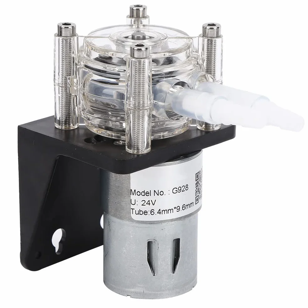 Pompa Perystaltyczna, Pompa Perystaltyczna DC o Dużym Przepływie Szczotkowana Pompa Motoreduktorowa z przezroczystą głowicą PC 500 Ml/Min (12 V), Akcesoria do Pomp Powietrza do (24 V)