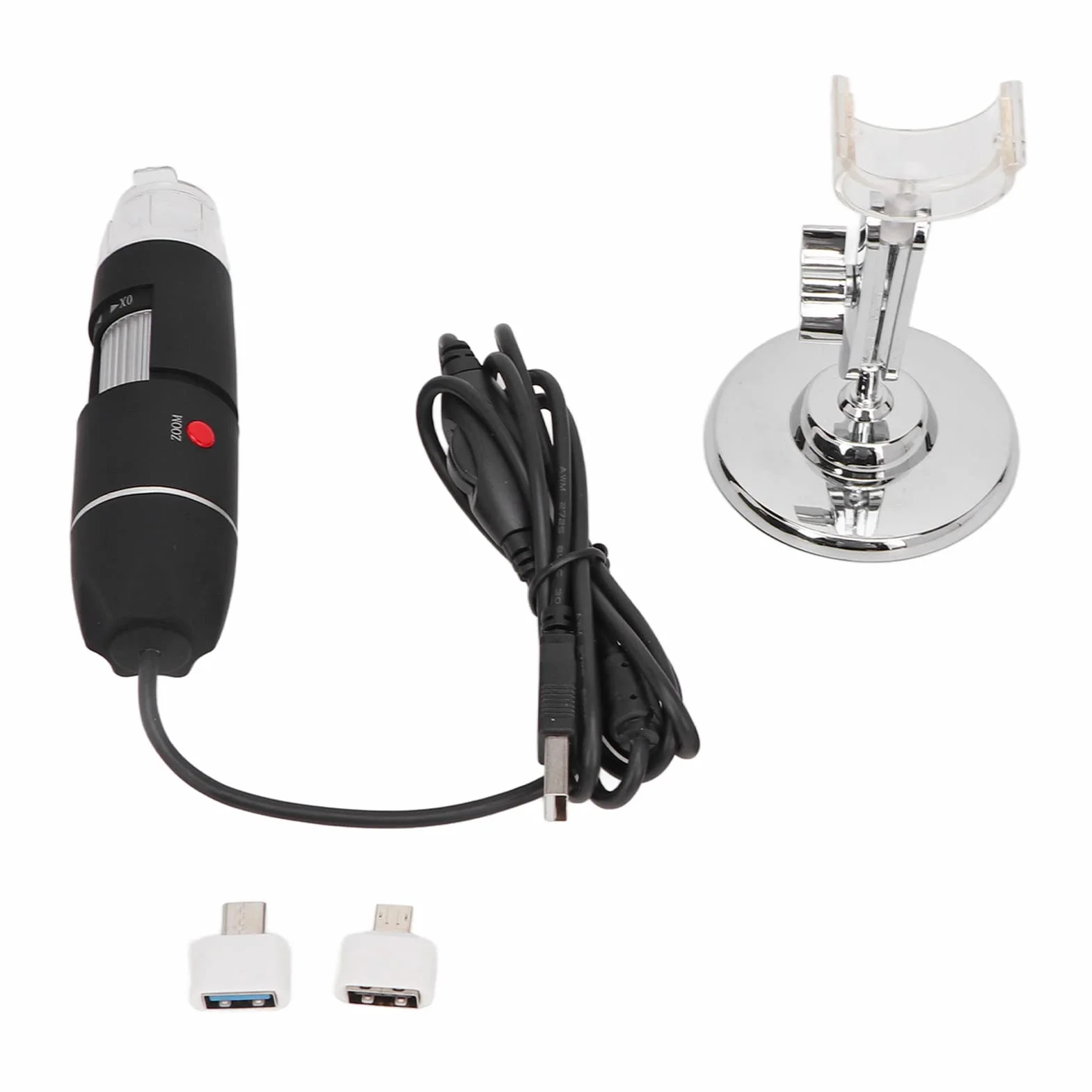 Cyfrowy Mikroskop USB, USB Typu C Micro USB 3 w 1 1600X Powiększenie Endoskop Kamera, 8 LED Regulowany, Cyfrowy Lupa, dla Przemysłowych, Moduł Telekomunikacyjny