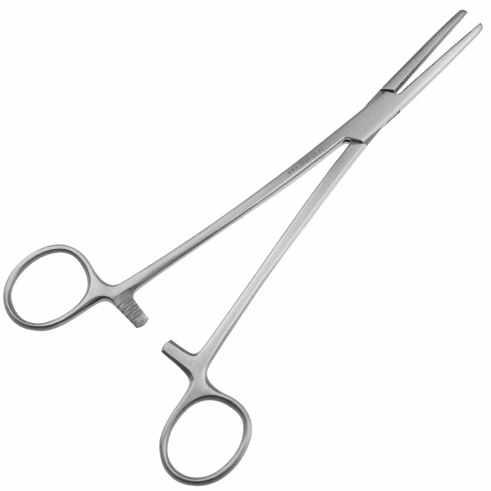 May - Zacisk z prostym końcem - długość: 20 cm - stal nierdzewna