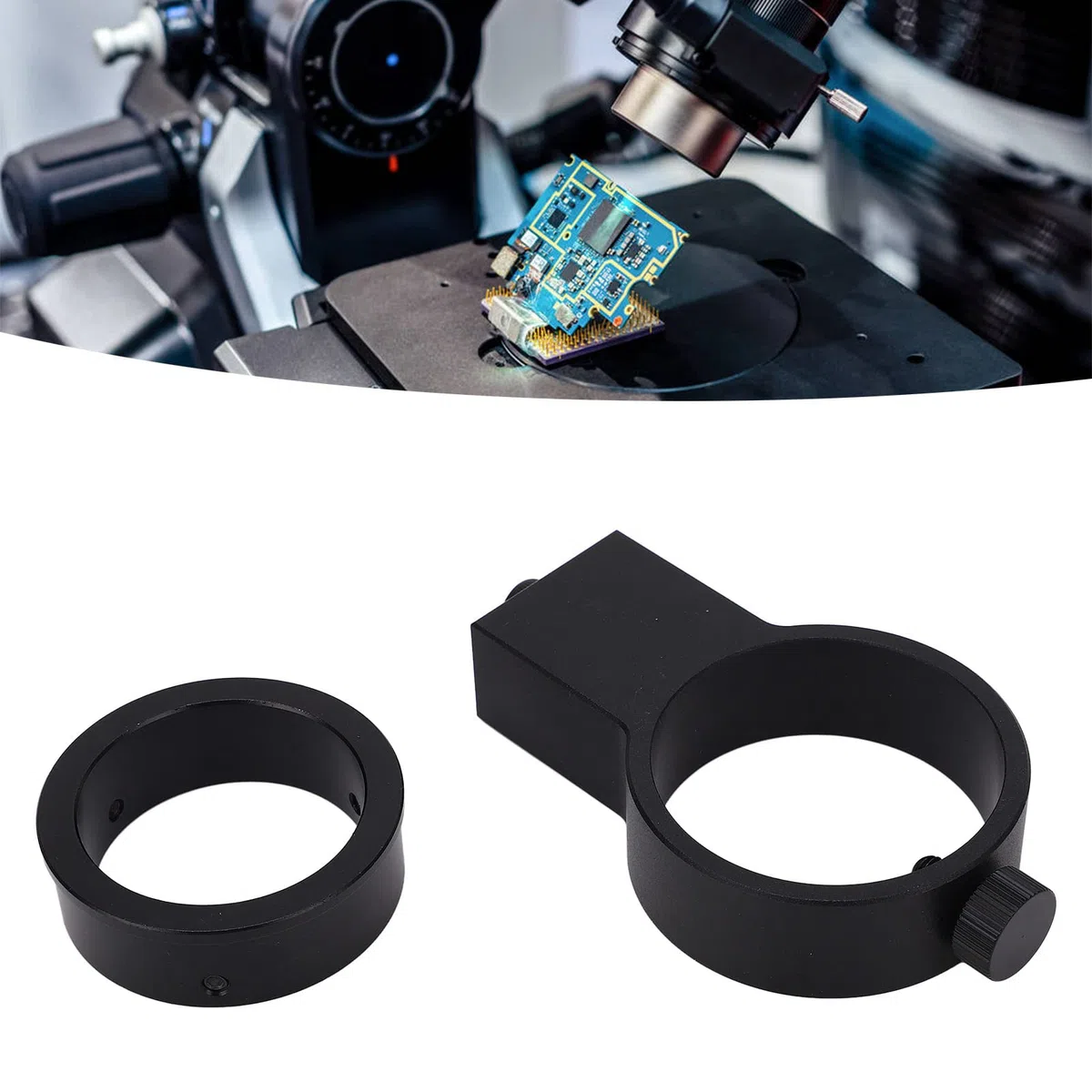 Sonew Uchwyt Adaptera Obiektywu Mikroskopu ze Stopu Aluminium 42mm 50mm do Kamery USB