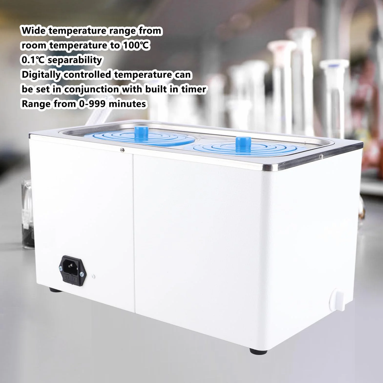Cyfrowy Podgrzewacz łaźni Wodnej, Cyfrowe Laboratoryjne Termostatyczne łaźnie Wodne 7 L z możliwością Wyboru OtworóW, łaźnia Wodna Grzewcza o Stałej Temperaturze 600 W, łaźnie