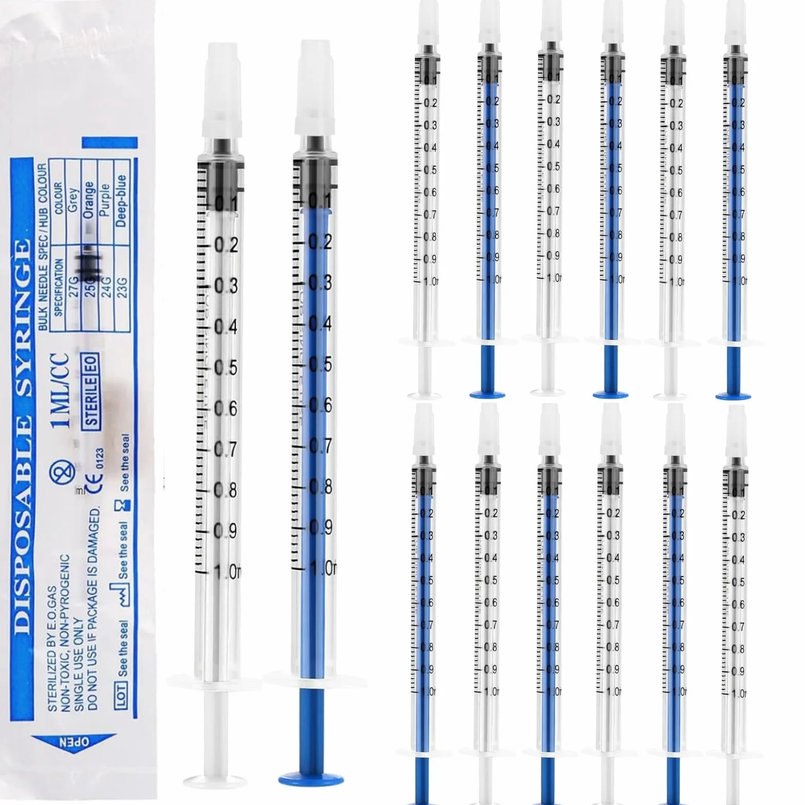 60 sztuk strzykawek z siarą 1 ml, strzykawka z nasadkami, strzykawka z tworzywa sztucznego, bez igły, do colostrum Collect, laboratoriów, karmienia zwierząt domowych, do uzupełniania i pomiaru oleju