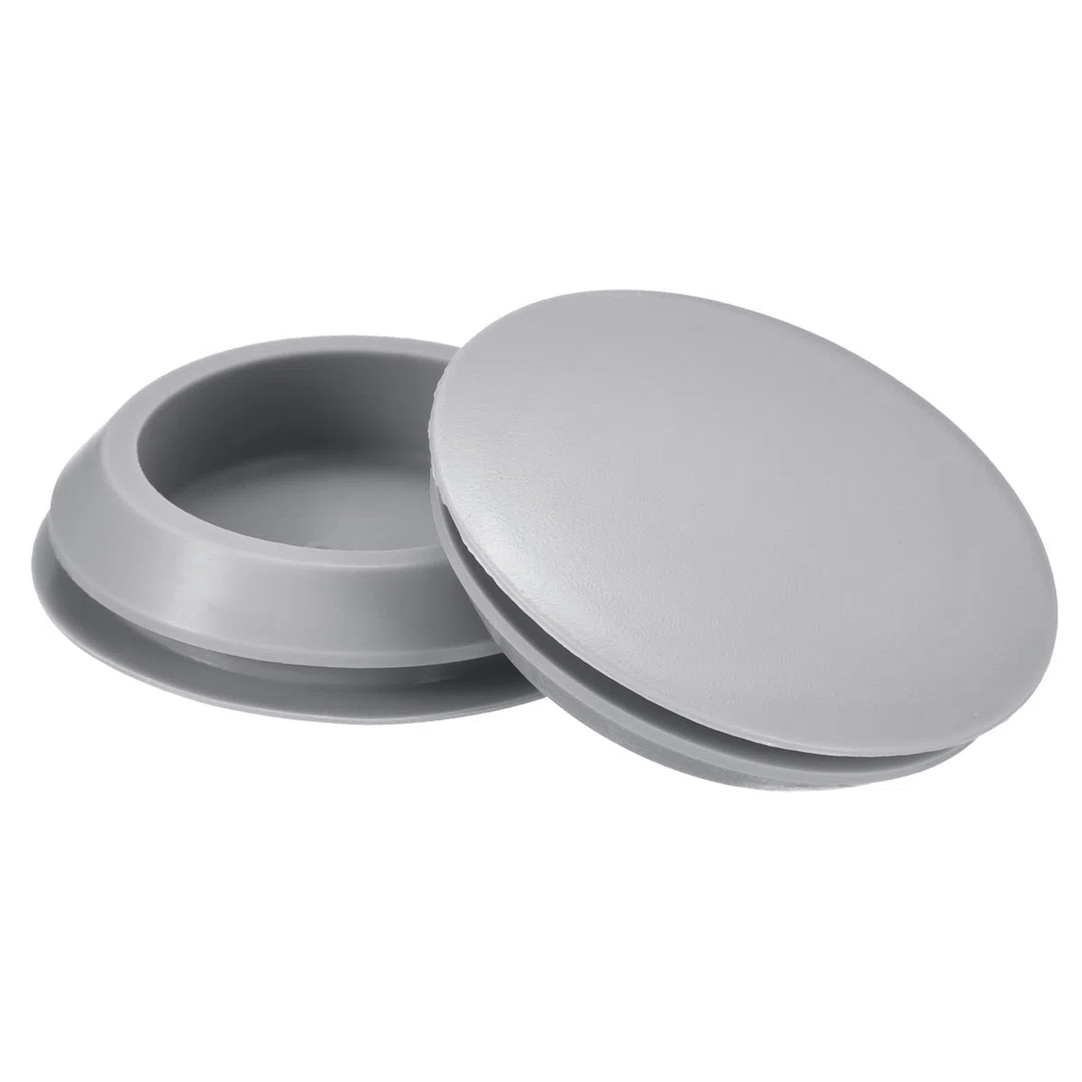 QUARKZMAN 2 szt. silikonowe zatyczki, gumowe okrągłe otwory zatrzaskowe 50 mm, wodoodporne zaślepki na rury metalowe, wkładki do zaślepek meblowych, wkładki do zaślepek na czapki, szare