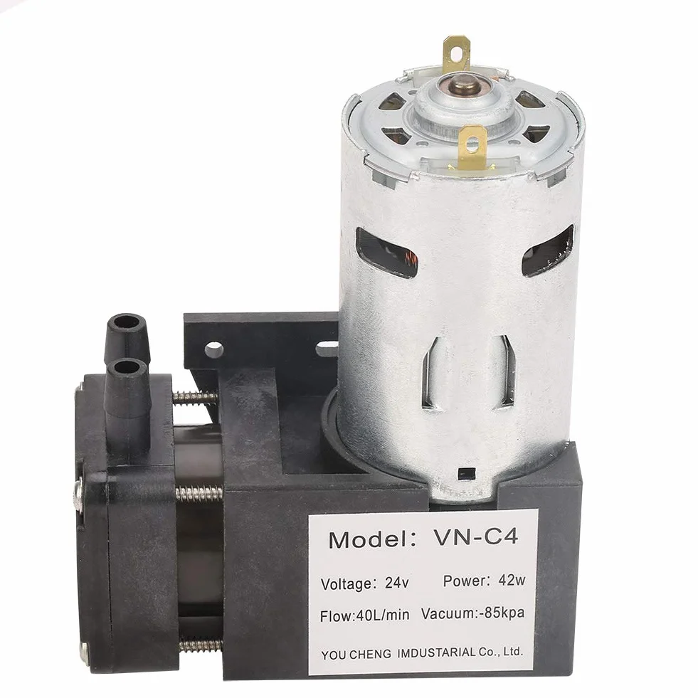 DC24V 42W Mini pompa próżniowa do oleju, przepływ 85kPa, 40l/min, mała pompa próżniowa do gazowego powietrza VN-C4