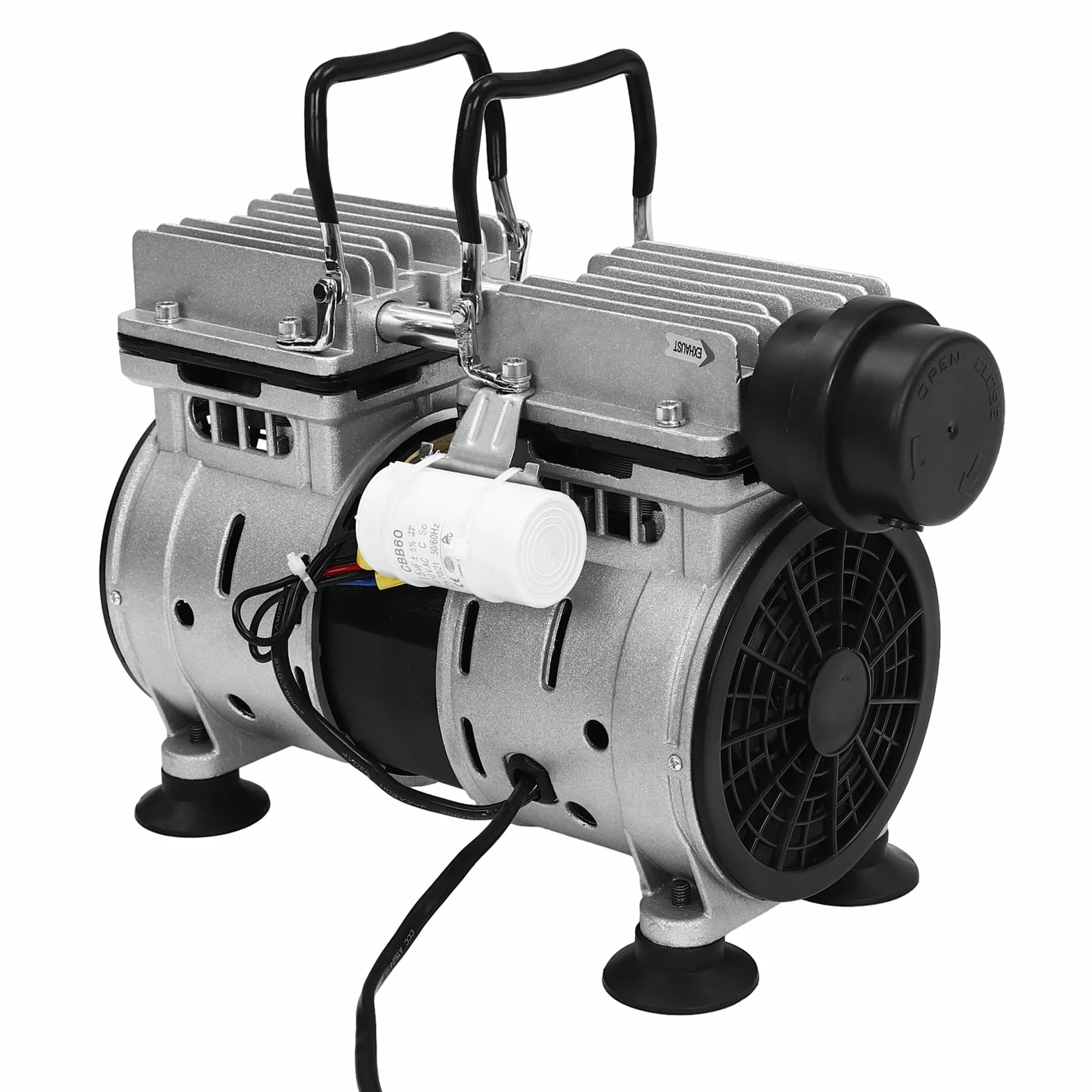 Pompa próżniowa 550 W, 1400 obr./min, bezolejowa, laboratoryjna, pompa podciśnieniowa 120 l/min, do laboratorium, sprzętu kosmetycznego, medycyny