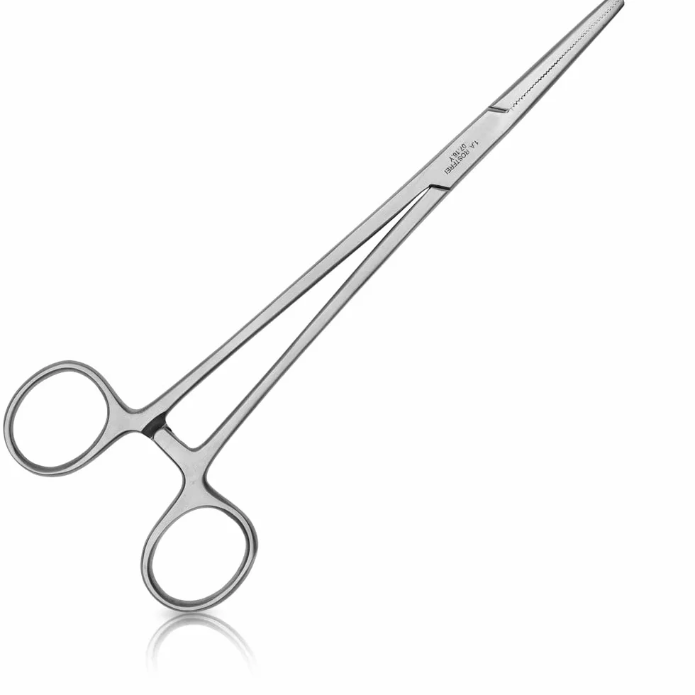 May - Zacisk z prostym końcem - długość: 20 cm - stal nierdzewna