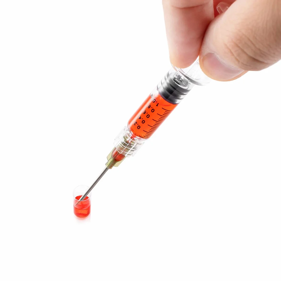 10 sztuk strzykawek Luer Lock 3 ml, plastikowe strzykawki 3 ml z końcówką Luer Lock bez igły do laboratorium naukowego