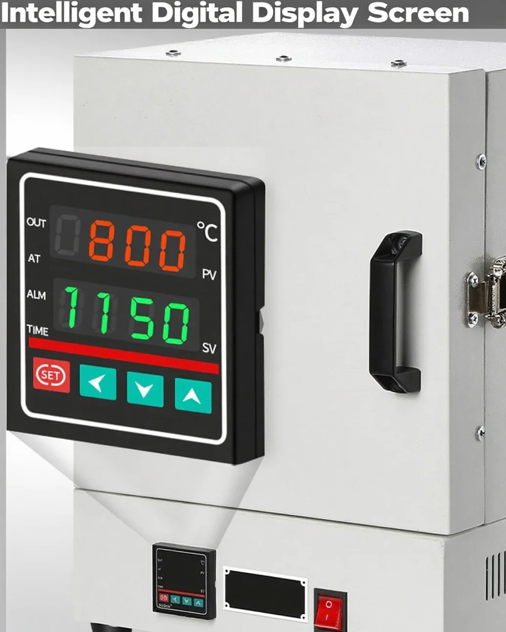 Elektryczny piec muflowy laboratoryjny ceramiczny o mocy 2000 W, 0-1150°C, elektryczny piec muflowy laboratoryjny zamknięty, zamknięty piec wysokotemperaturowy, piece elektryczne ze zintegrowanym