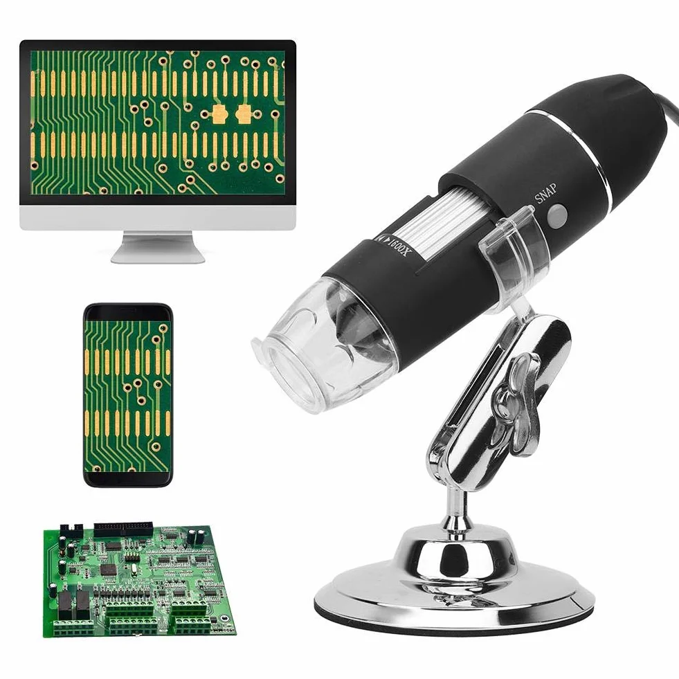 Ausla Mikroskop elektronowy, S4T-30W-D, 1600X LED, cyfrowy mikroskop HD, ręczny mikroskop z uchwytem