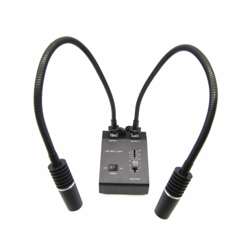 Mikroskop LED 6 W podwójny oświetlacz gęsia szyja pasuje do mikroskopu stereo