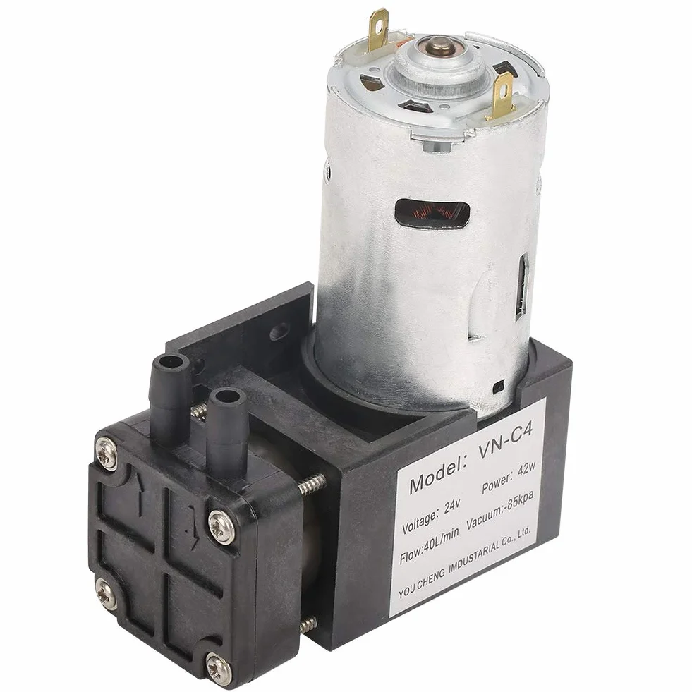 DC24V 42W Mini pompa próżniowa do oleju, przepływ 85kPa, 40l/min, mała pompa próżniowa do gazowego powietrza VN-C4