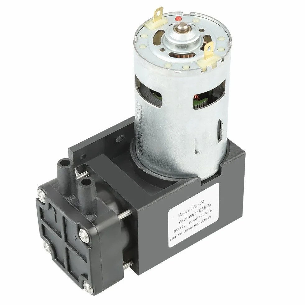 GOTOTOP Mini-pompa próżniowy DC 12 V, 42 W, bezolejowa, przepływ 85 kPa, 40 l/min, biała, automatyczna, tworzywo sztuczne, maszyna do pakowania próżniowego