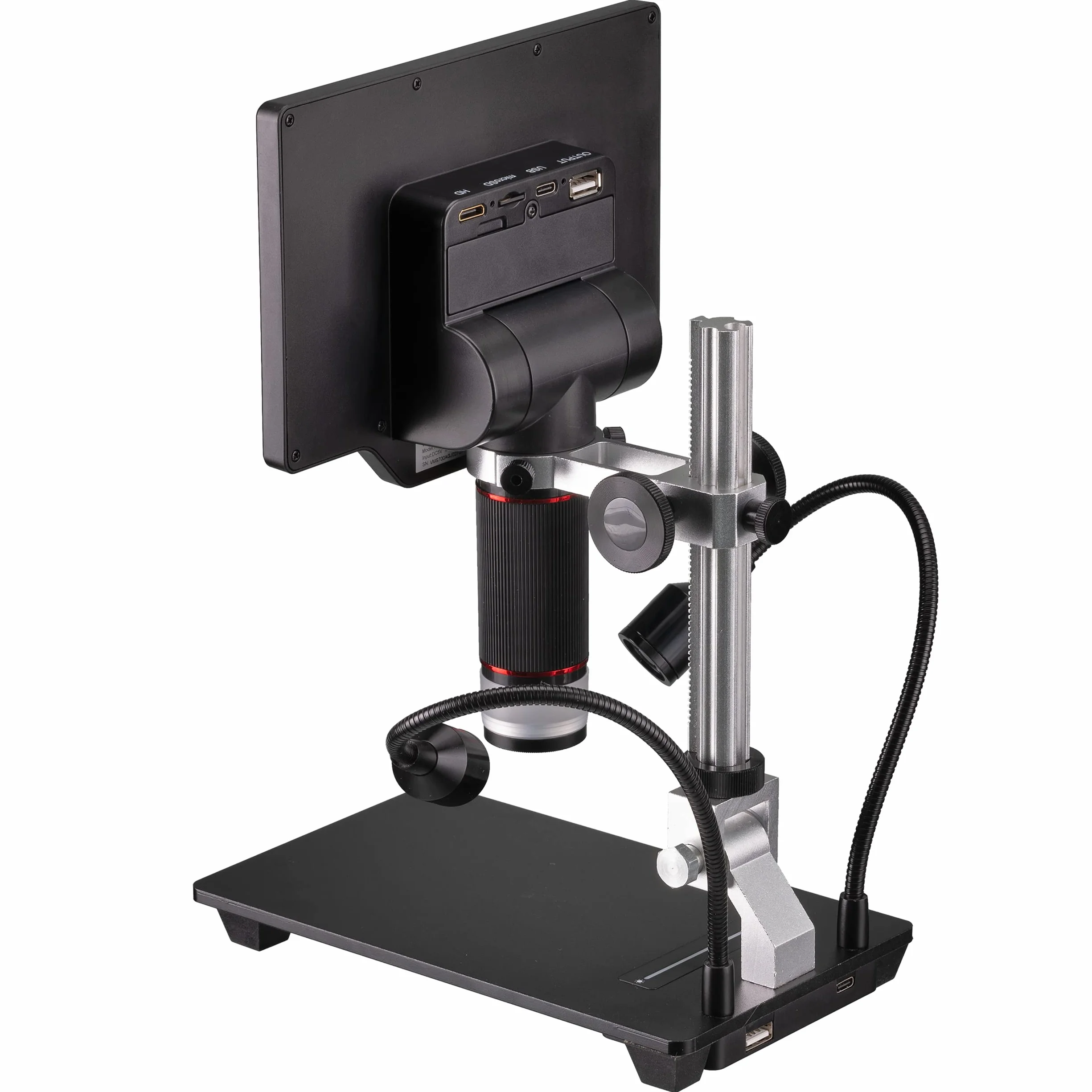 Bresser Cyfrowy mikroskop 2 l z regulowanym oświetleniem, Wi-Fi, kolorowy ekran LCD o wysokiej rozdzielczości 17,8 cm (7"), funkcja nagrywania wideo i zdjęć 1080p