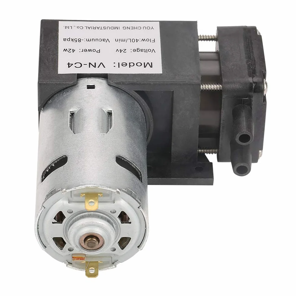 DC24V 42W Mini pompa próżniowa do oleju, przepływ 85kPa, 40l/min, mała pompa próżniowa do gazowego powietrza VN-C4