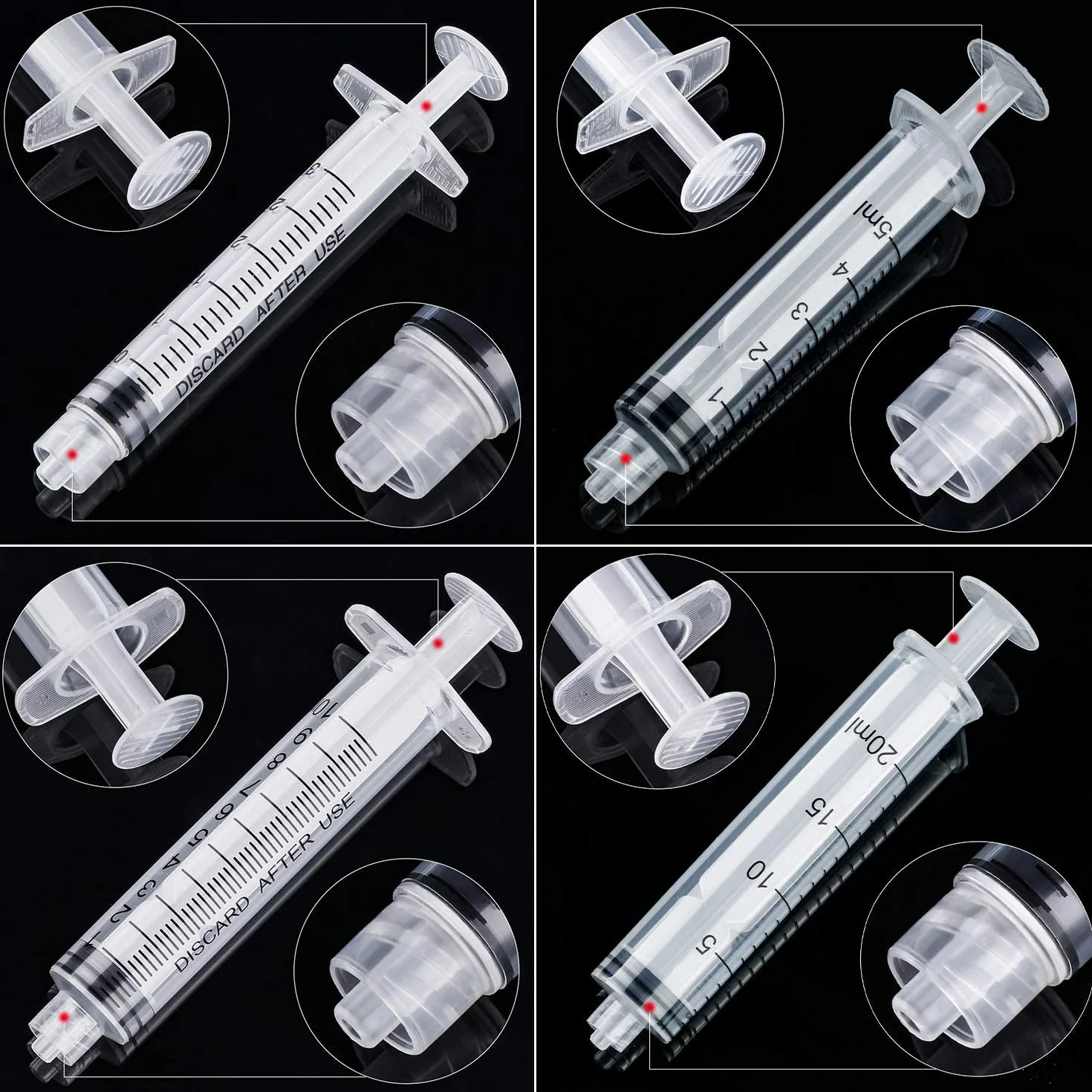 10 sztuk strzykawek Luer Lock 3 ml, plastikowe strzykawki 3 ml z końcówką Luer Lock bez igły do laboratorium naukowego