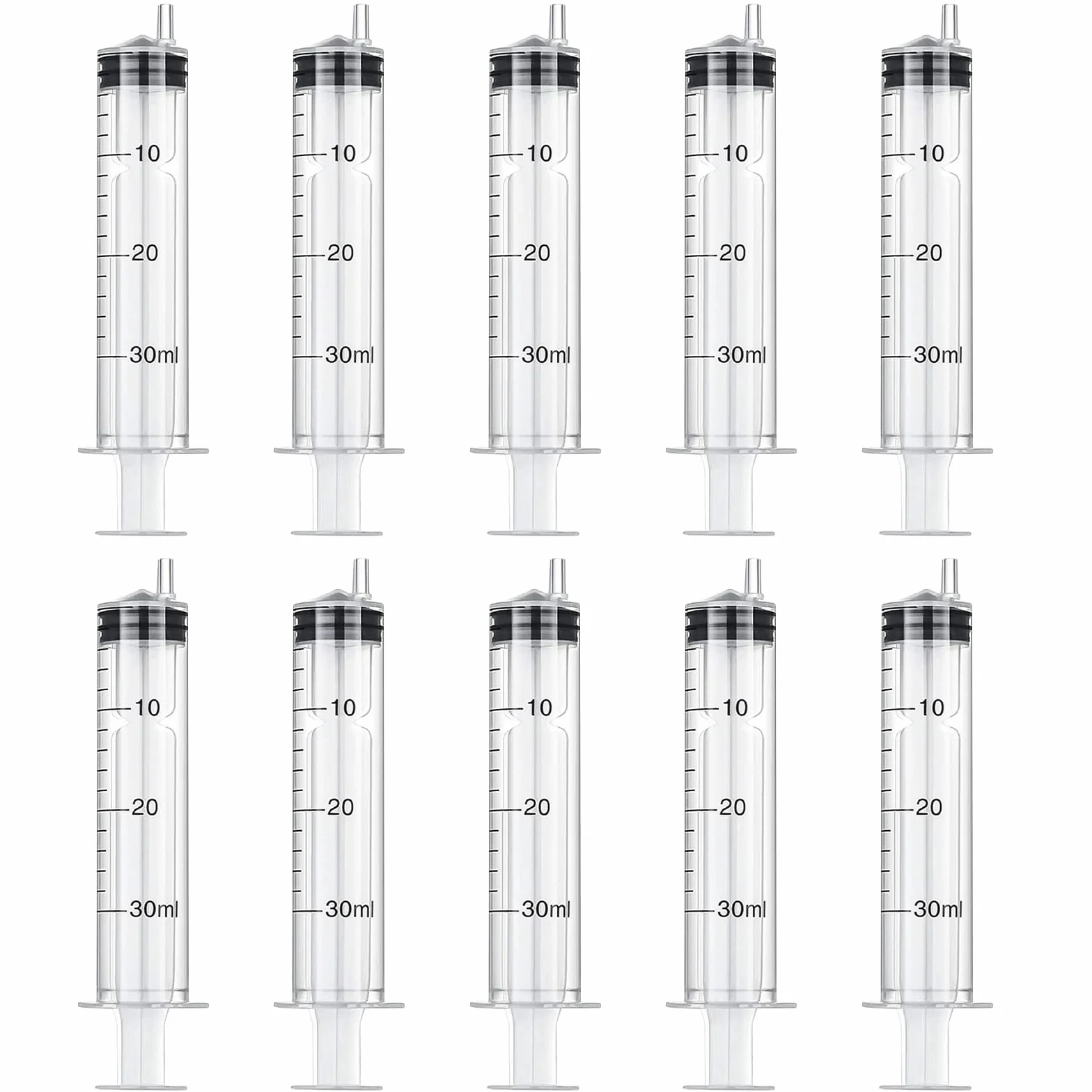 10 sztuk strzykawek po 30 ml, sterylne strzykawki z plastikową pokrywą, strzykawki z tworzywa sztucznego do oleju hamulcowego, wielokrotnego użytku, do karmienia małych zwierząt domowych, oleju
