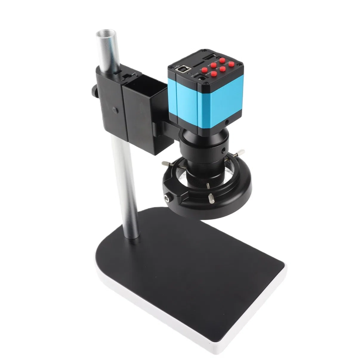 Digitalmikroskop 14MP HDMI High Definition Lab Handheld-Digitalmikroskope USB C-Mount-Mikroskop-Kameraadapter(EU Plug)