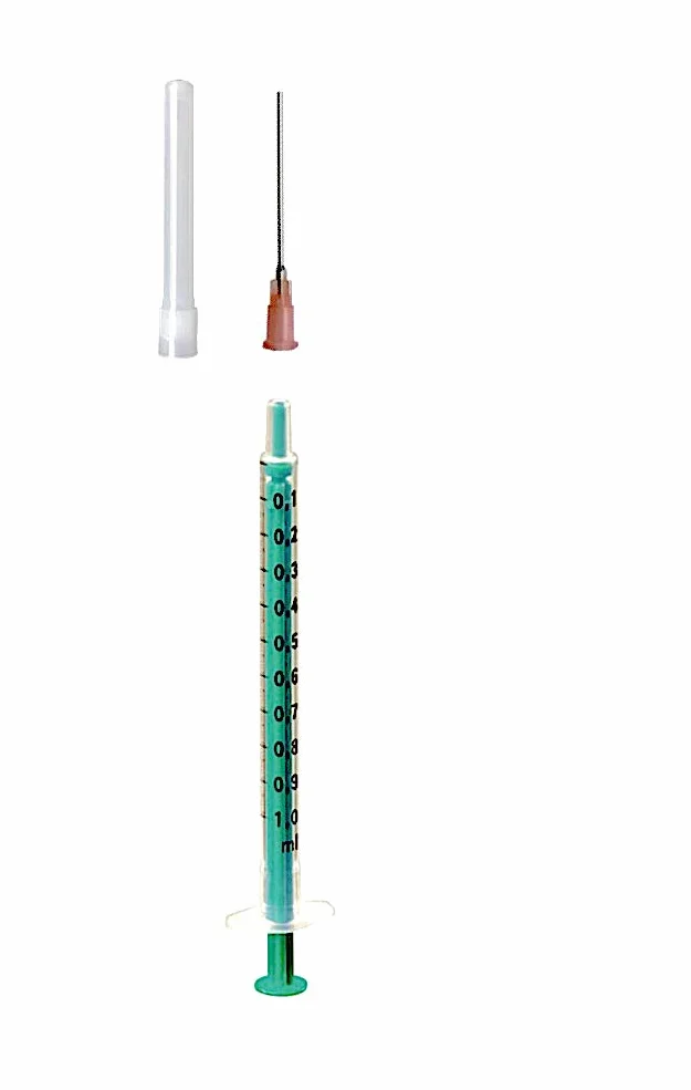 1 ml strzykawka z igłą, strzykawka laboratoryjna, strzykawka z płynem, strzykawka hobbystyczna z tępą igłą, różne rozmiary, do e-liquidów, do hobby i majsterkowania (zestaw 1 x 1 ml)