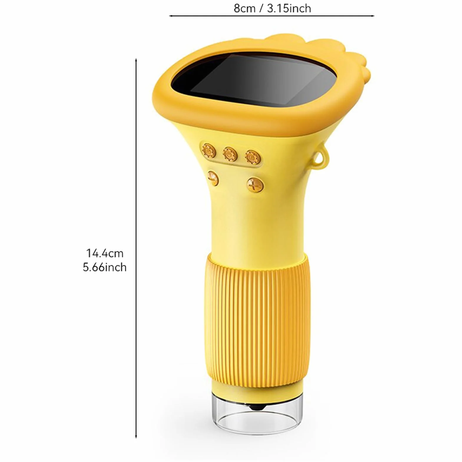 Przenośny Mikroskop o Powiększeniu 1000X z 8 Diodami LED. Obrazowanie HD w Czasie rzeczywistym. do ​​eksploracji edukacyjnej. ABS Czarny (ORANGE)