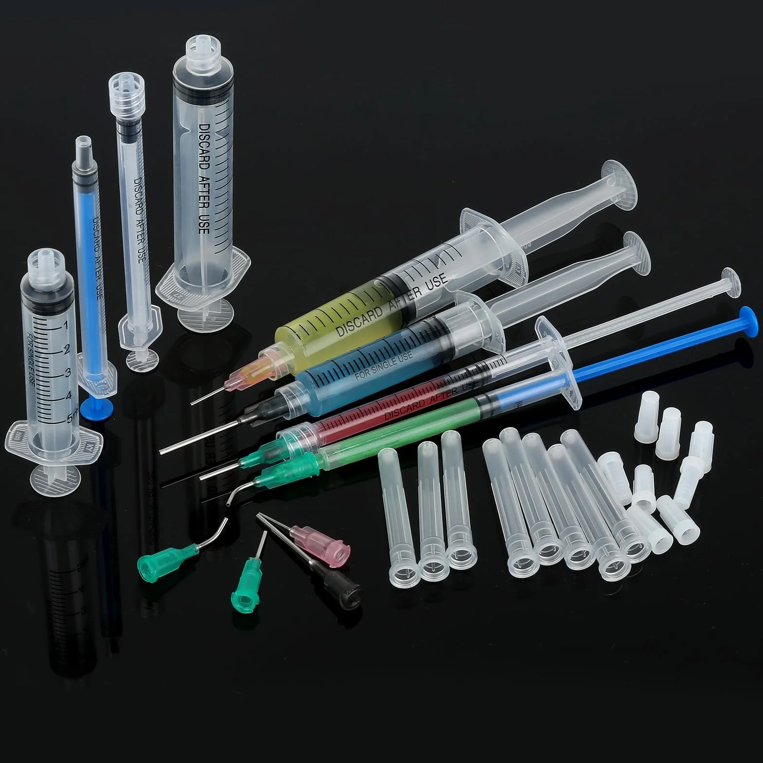 8 sztuk strzykawki 1/5/10 ml, strzykawka z tworzywa sztucznego, strzykawki z tępą igłą, strzykawka dozująca, strzykawka ogrodnicza, ze strzykawką do eksperymentu, dozowania, pomiaru płynów