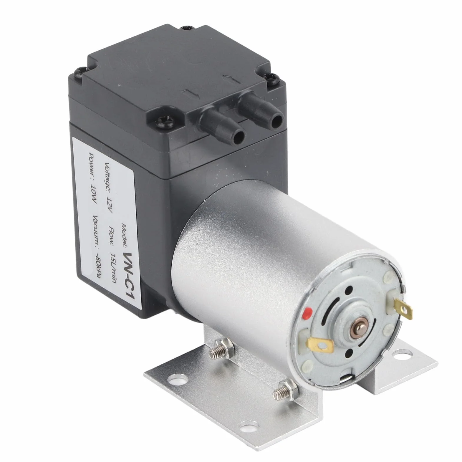 Pompa Próżniowa, Mikropompa 80KPa 10W DC12V/24V, Podciśnieniowa Pompa Ssąca z podstawą 8,5X6,2X2,5 Cm (DC12V)