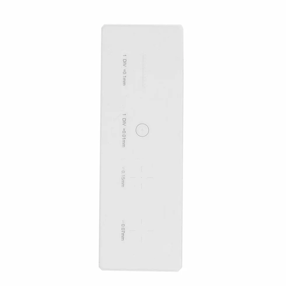 Mikrometr mikroskopowy, dane Precyzyjne szkiełko kalibracyjne mikrometru Szkiełko kalibracyjne mikroskopu mikrometrowego, DIV 0,01 mm do laboratorium mikroskopowego