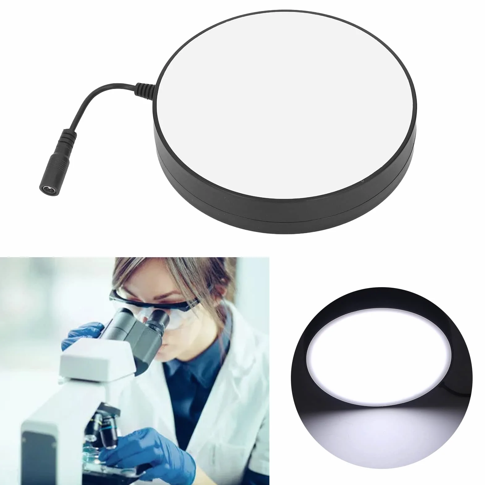 Mikroskop LED Light AC 0~250V Uniwersalne źródło światła Pierścień Stojak Światło Mikroskop Źródło światła do Laboratoryjnego Mikroskopu Stereo