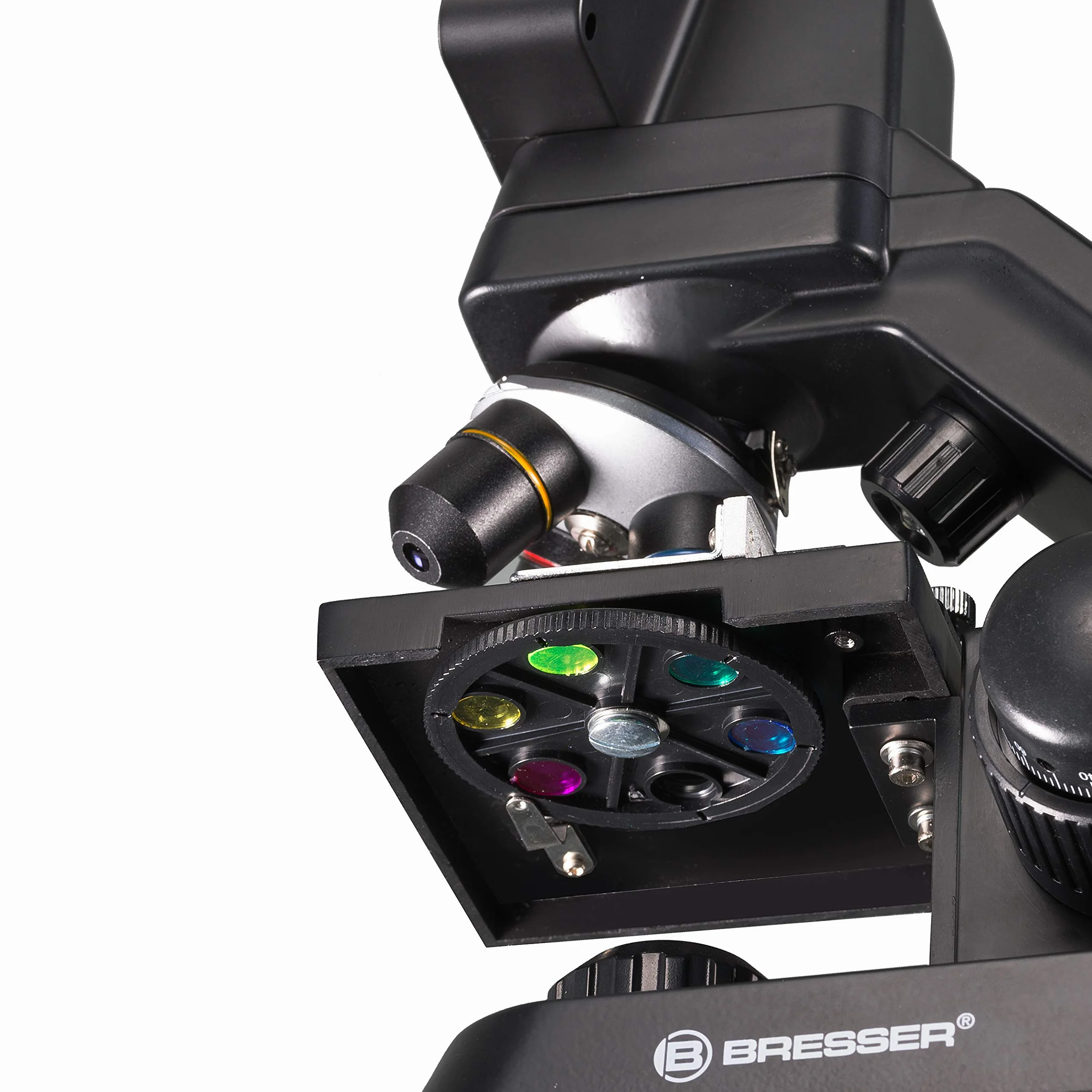 Bresser Mikroskop Biolux Touch 5 MP LCD mikroskop do szkoły i hobby z mechanicznym stołem krzyżowym, HDMI, USB, złączem SD
