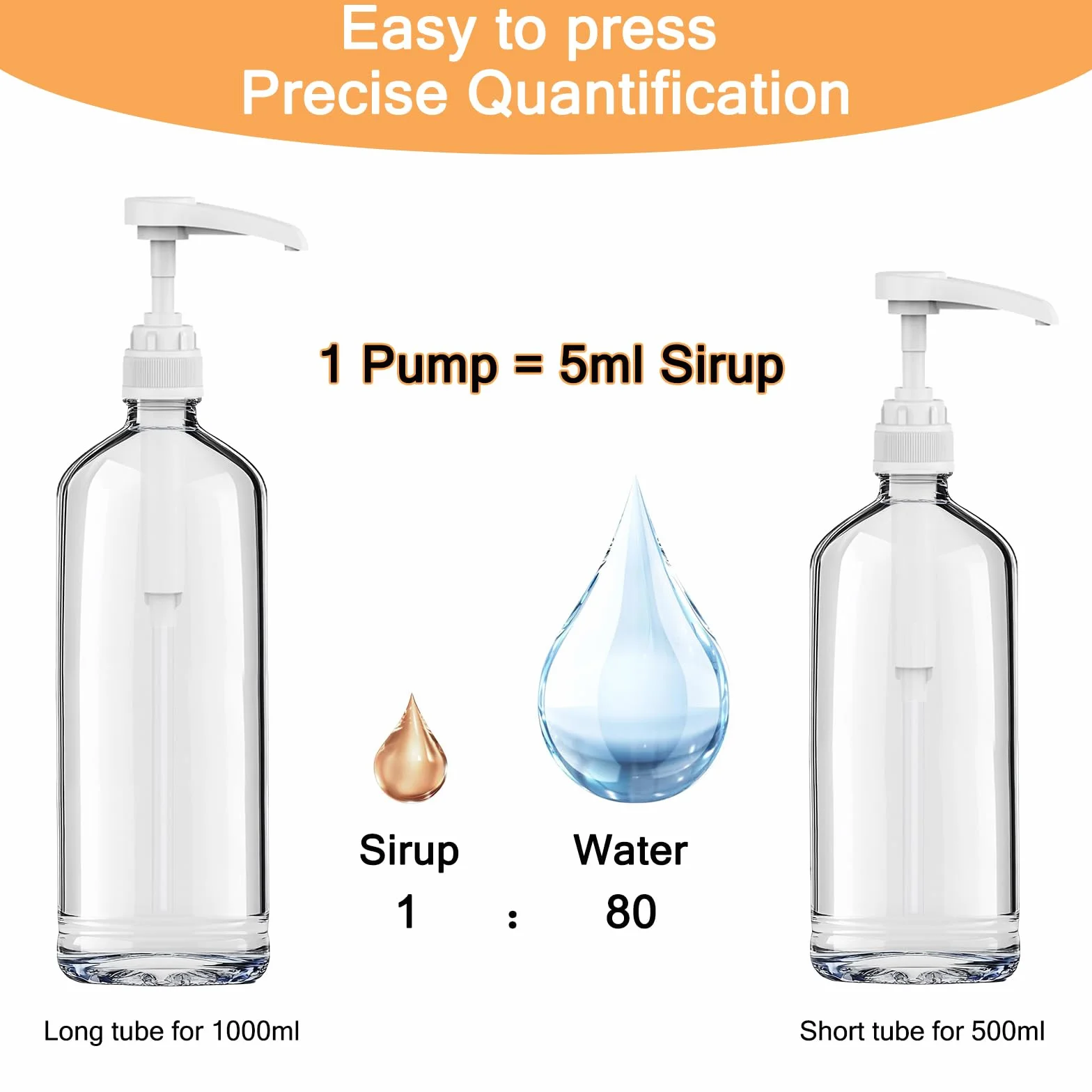 Pompa dozująca do Nutrition Vital Drink Zerop, 3 sztuki dozowników, pompa dozująca 1 l, do wielokrotnego użytku, z 3 długimi i 3 krótkimi wężami do butelek o pojemności 500 ml/1000 ml.