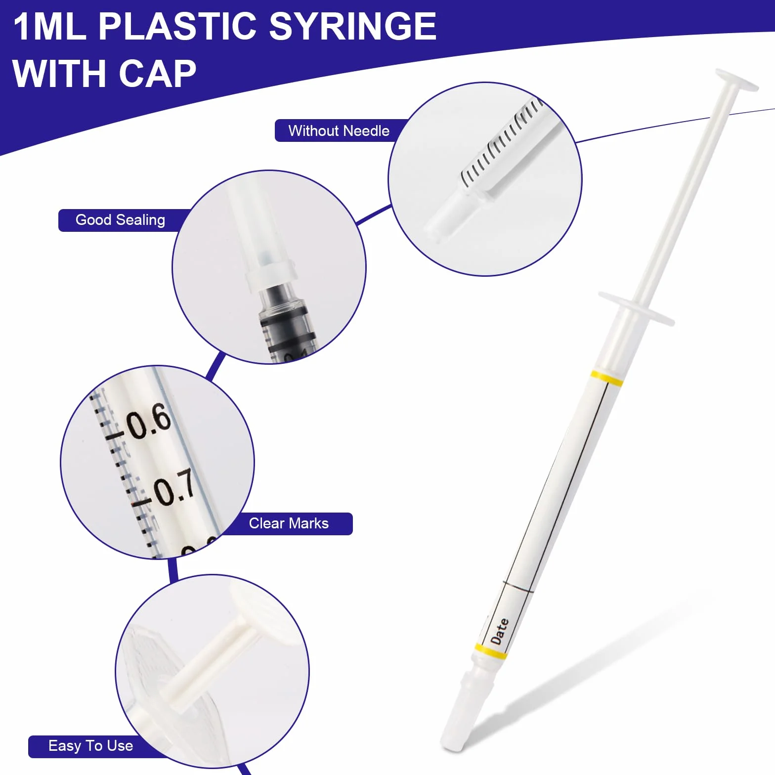 Strzykawki 1 ml z nakrętkami bez igły, strzykawki z siarą, 20 ml, 30 ml kubki pomiarowe i 30 naklejek, do napełniania i pomiaru płynów, laboratoriów naukowych, podlewania roślin, karmienia zwierząt