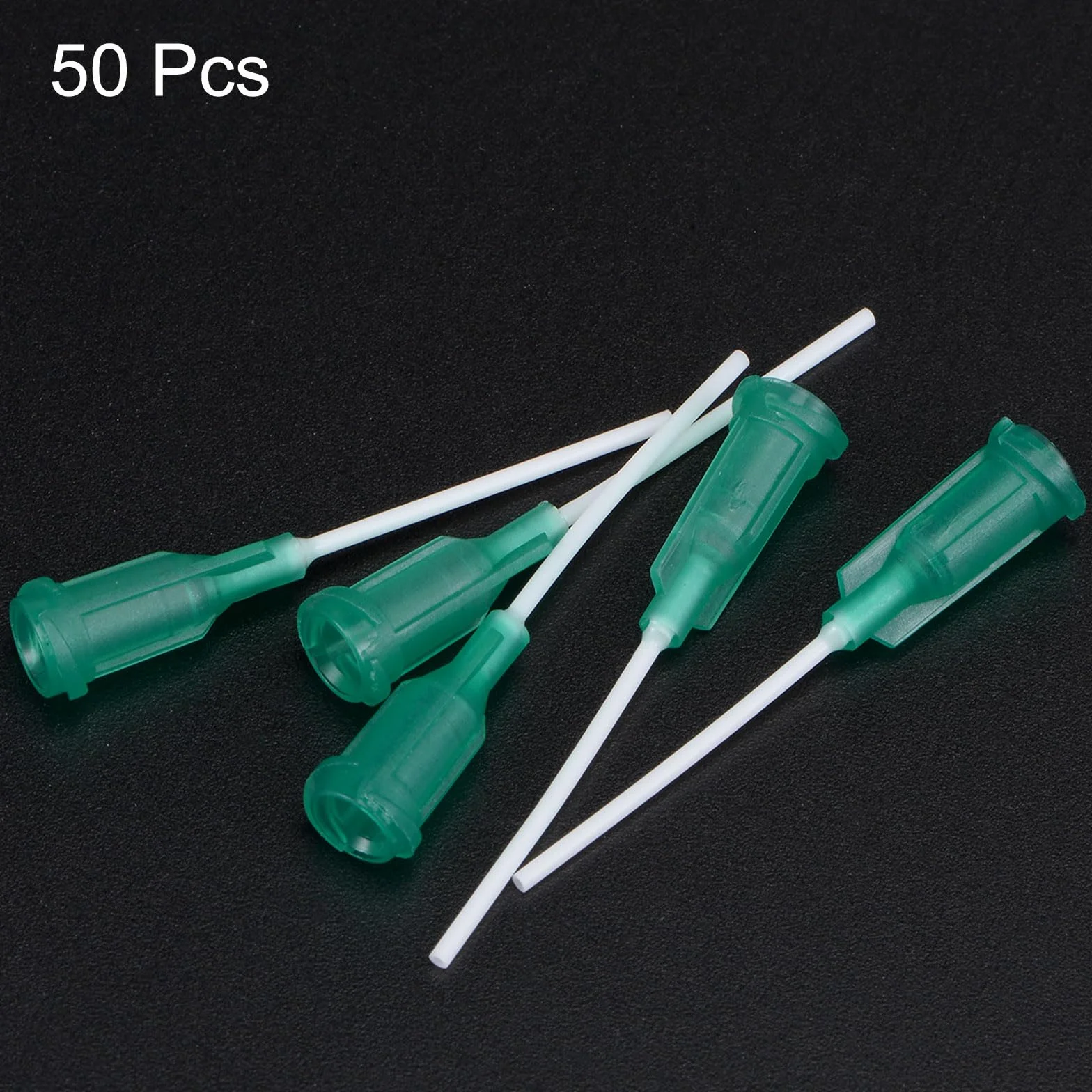 QUARKZMAN 50 sztuk igieł z tworzywa sztucznego 18 G z tworzywa sztucznego z końcówką Luer-Lock, 1,5" rurka igłowa PTFE, PP odporna na wysokie temperatury końcówka z tworzywa sztucznego do pistoletu do