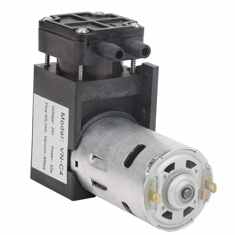 Mini pompa próżniowa -85 kPa, DC24 V VN-C4 40 l/min Mała bezolejowa pompa próżniowa do gazu, powietrza, urządzeń dezynfekcyjnych, urządzeń automatyki adsorpcji próżniowej
