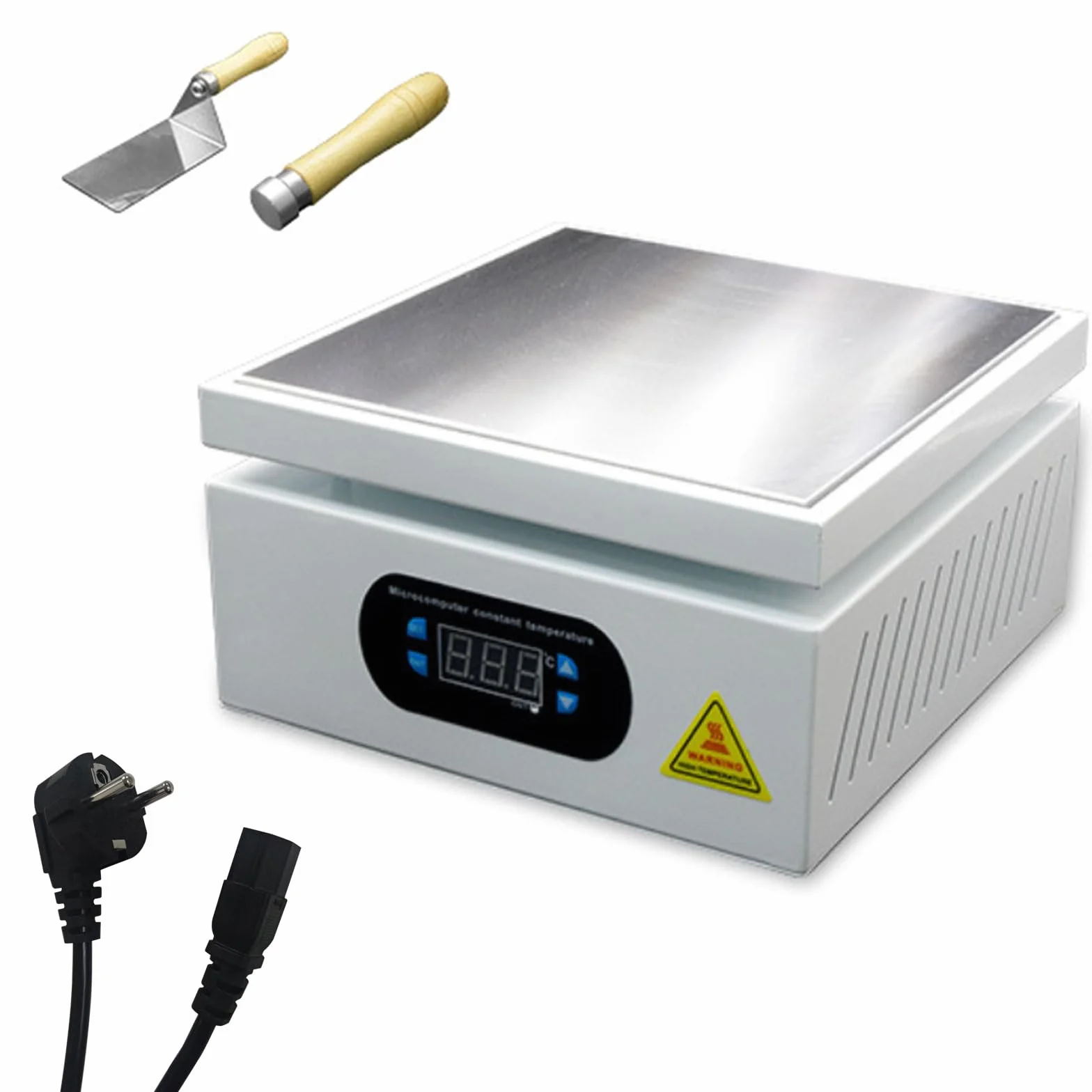 Stacja lutownicza 700 W, płyta grzewcza, 200 x 200 mm, elektroniczna płyta grzewcza, stacja podgrzewająca, cyfrowy mikrokomputer LCD, elektryczne podgrzewanie Rework Heater Lab do ogrzewania