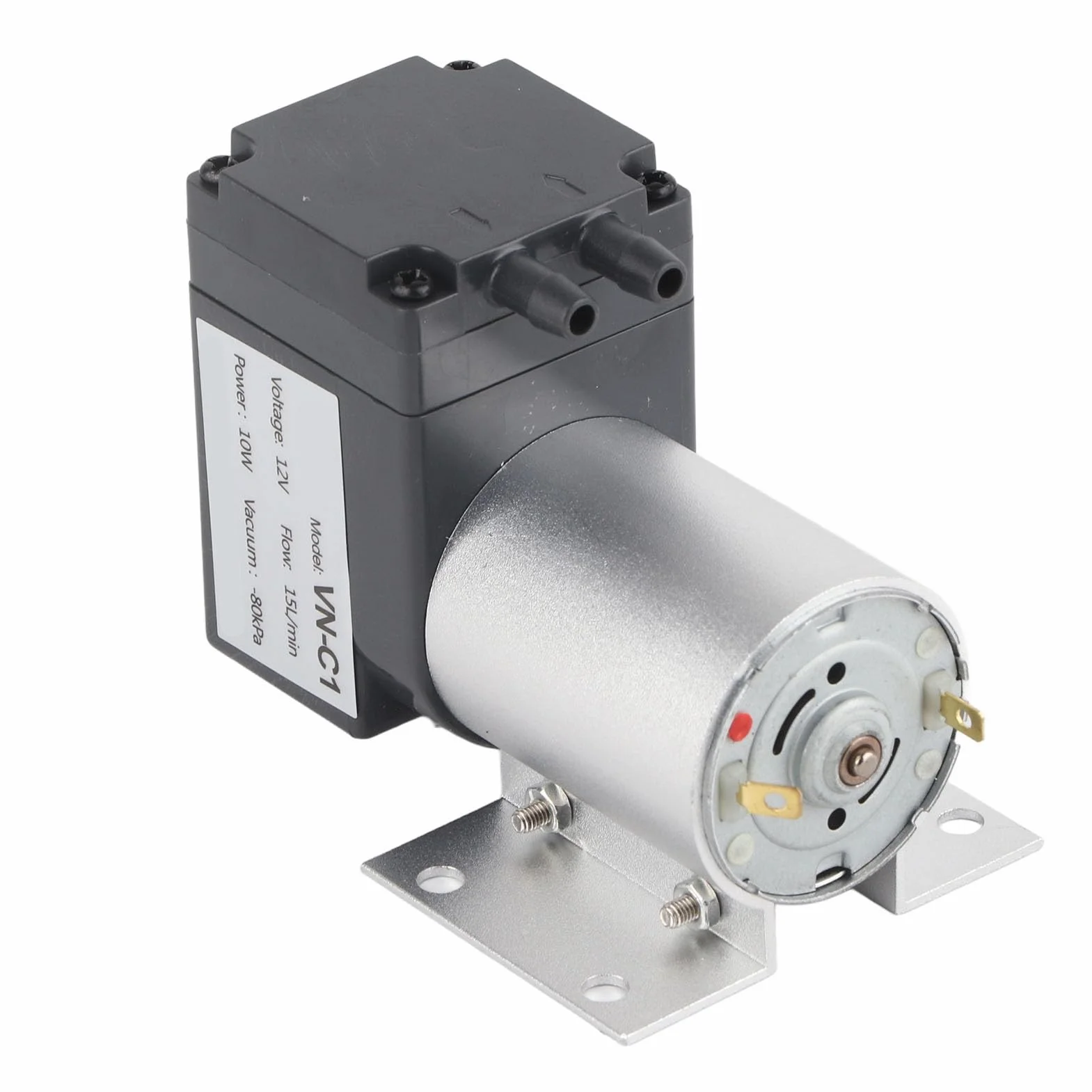 Pompa Próżniowa, Mikropompa 80KPa 10W DC12V/24V, Podciśnieniowa Pompa Ssąca z podstawą 8,5X6,2X2,5 Cm (DC12V)