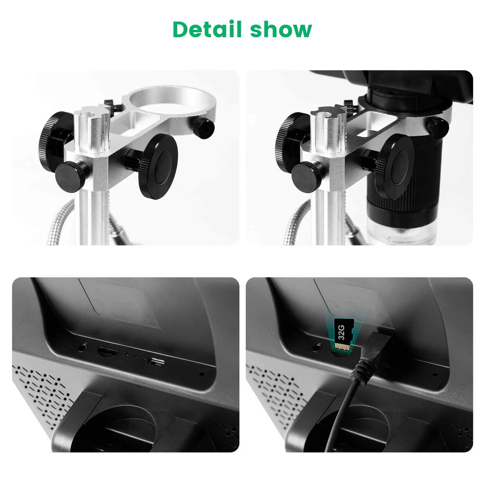 Andonstar AD208 mikroskop monetowy z 8,5-calowym ekranem 260X LCD Lab ręczny mikroskopy cyfrowe USB do naprawy PCB kolekcja monet lutowniczych