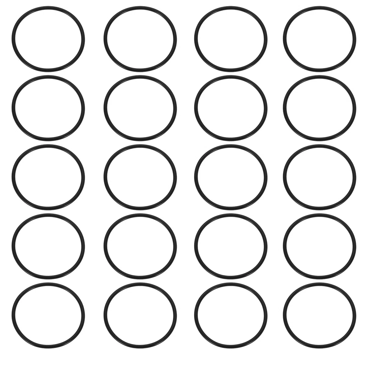PATIKIL O-ring, 20 szt. Gumowe uszczelki EPDM okrągłe o-ringi do silników samochodowych, pompy elektromagnetyczne, przyrządy, czarne (ID x OD: 45 x 50 mm)