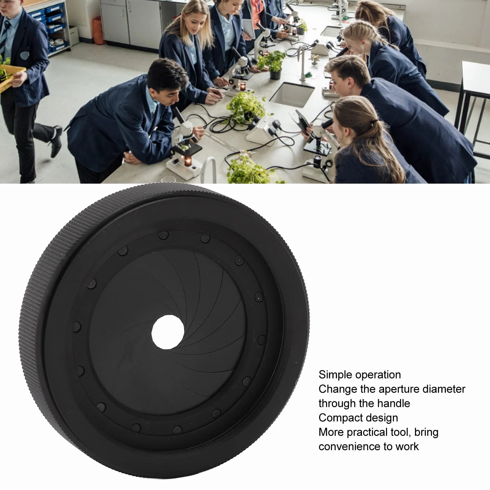 Regulowana przesłona przysłony, pierścień adaptera modułu obiektywu kamery M30 do M37 do optyki PSV14, adapter przysłony mikroskopu 1,5-26 mm, optyczna przesłona obiektywu