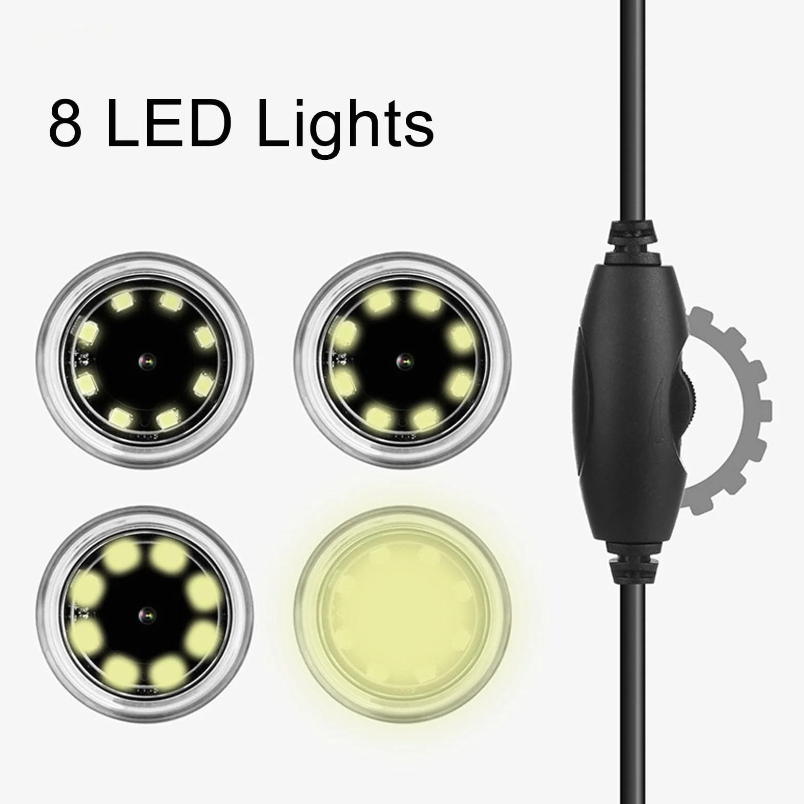 Bezprzewodowy Mikroskop Cyfrowy, 50-1000X 1080P Przenośna Kamera Mikroskopowa WiFi USB z 8 Diodami LED Lupa Kamera Mikroskopowa do Smartfona, Tabletu, Komputera