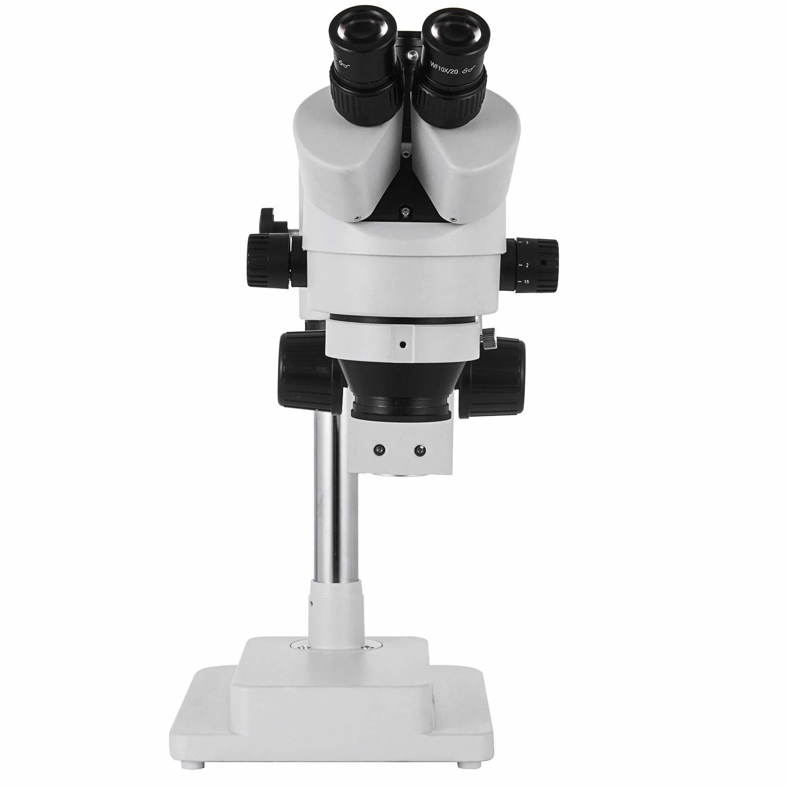 VEVOR Mikroskop stereofoniczny 3,5X-90X Simul Focal trójokularowy zoom 360 stopni obrotowy trójokularowy stereo, mikroskop, podwójne ramię, laboratoryjne, mikroskop, wideo