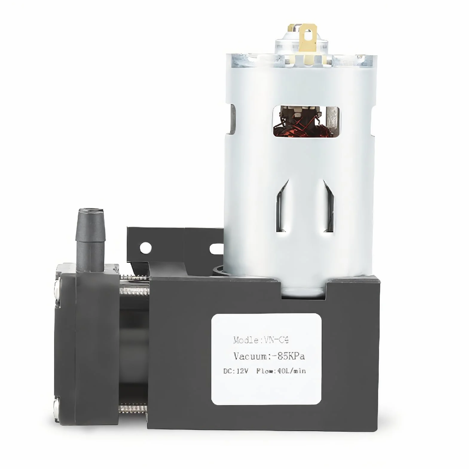 Pompa próżniowa ASHATA 1 szt. DC12V 42 W, mała bezolejowa pompa próżniowa, natężenie przepływu 85 kPa, 40 l/min, o wysokiej wydajności, niskim poziomie hałasu, niskich wibracjach i długiej żywotności