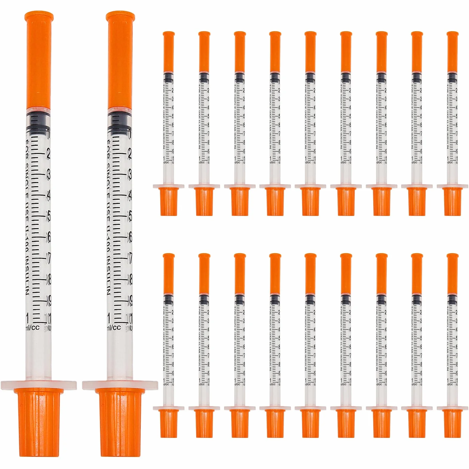 20 sztuk strzykawek 1 ml/cc, akcesoria laboratoryjne z głowicą, pakowane pojedynczo, plastikowe strzykawki, uniwersalne narzędzia pomiarowe, strzykawka do karmienia zwierząt domowych, nawadniania