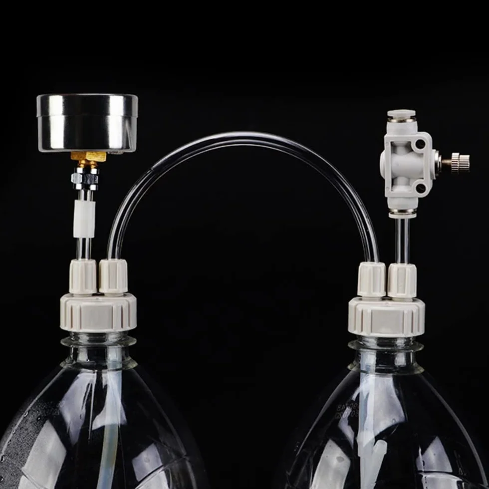 Zestaw generatora CO2 DONGKER DIY, zestaw reaktora dwutlenku węgla do akwarium z manometrem do akwariów i roślin wodnych