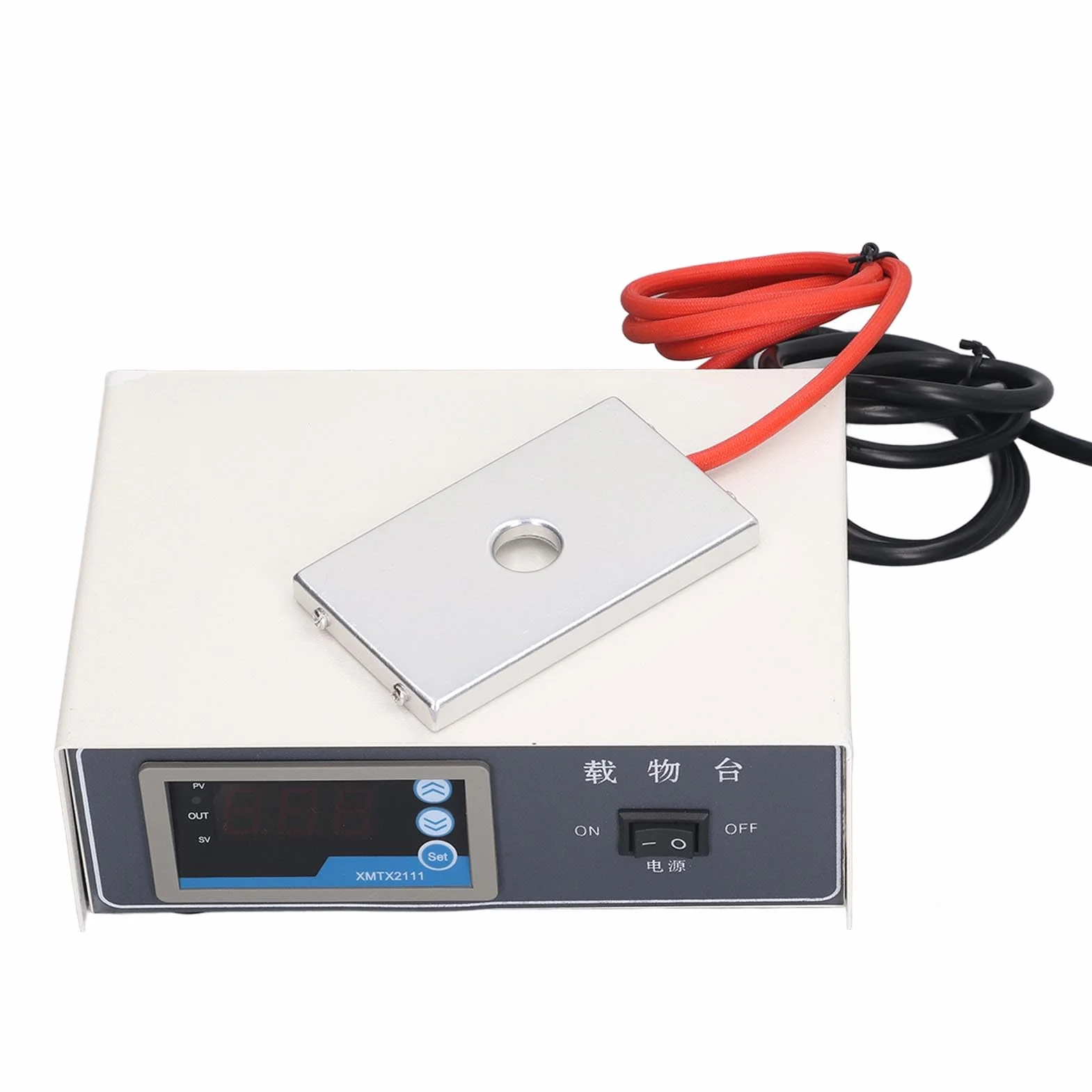 Płyta grzewcza mikroskopu, stabilna kontrola temperatury, wysoka dokładność, do laboratorium, biologii, elektroniki, płytka grzewcza 75W, płyta grzewcza 220V UE